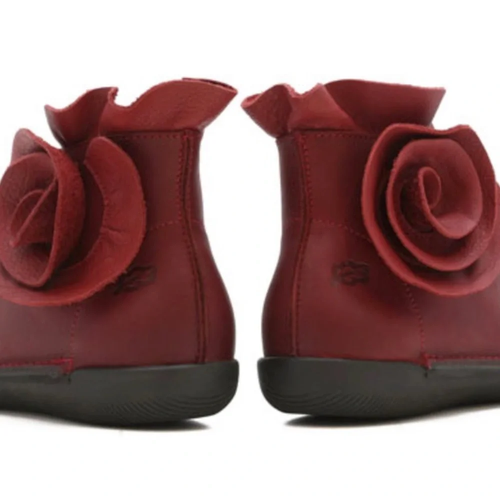 Loints of Holland Rosa lipstick red ankle bootie - Picture 5 of 15